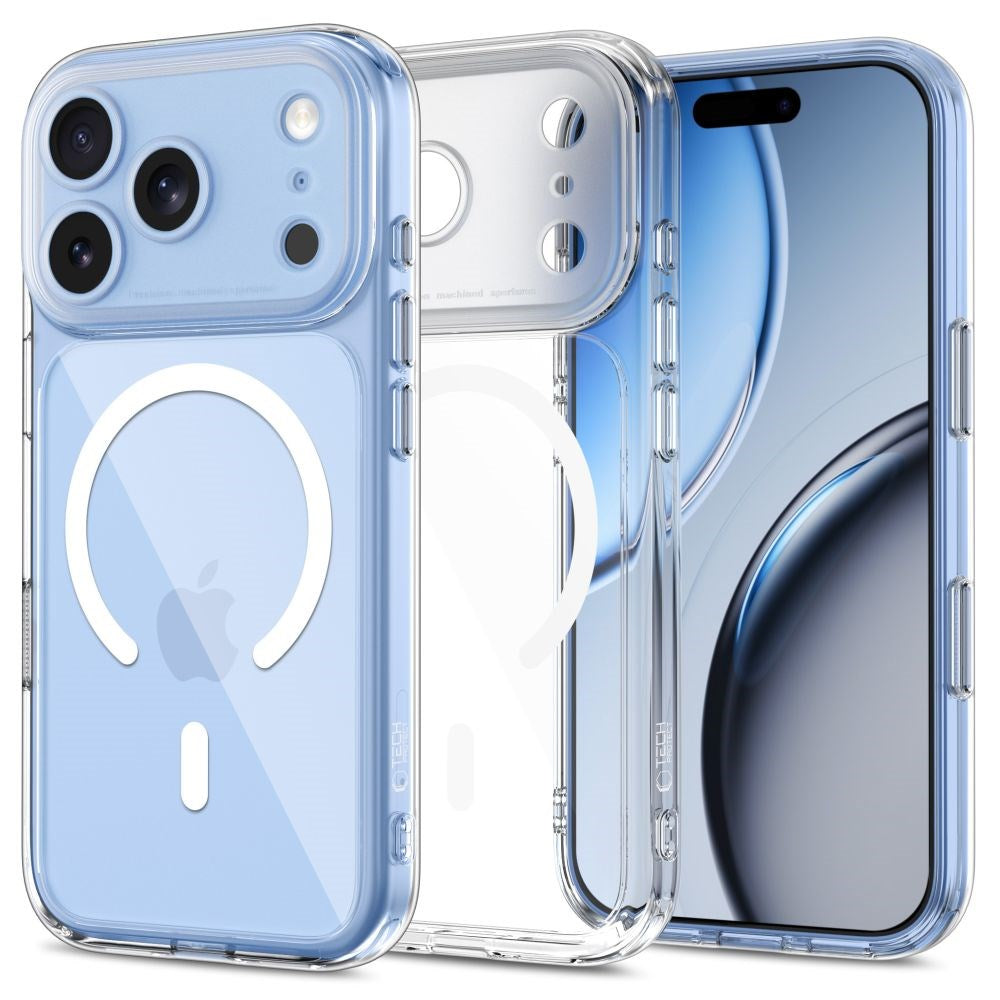 iPhone 18 Pro / 17 Pro Tech-Protect MagPeak CC Deksel - MagSafe Kompatibel - Gjennomsiktig