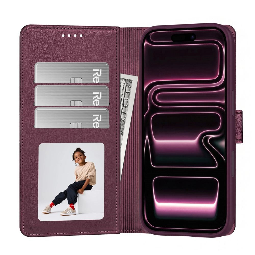 iPhone 18 Pro / 17 Pro Tech-Protect Wallet Flip Deksel - MagSafe Kompatibel - Rød