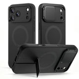 iPhone 18 Pro / 17 Pro Tech-Protect Kevlar Aura Deksel m. Kickstand og Cam Slider - MagSafe Kompatibel - Svart