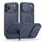 iPhone 18 Pro / 17 Pro Tech-Protect Kevlar Aura Deksel m. Kickstand og Cam Slider - MagSafe Kompatibel - Blå