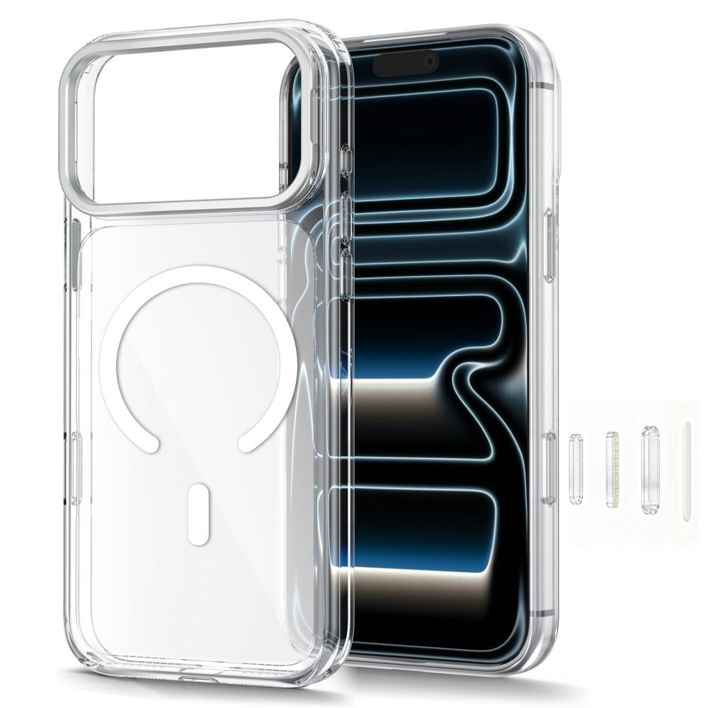 iPhone 18 Pro Max / 17 Pro Max Tech-Protect MagStand CC Deksel - MagSafe Kompatibel - Gjennomsiktig