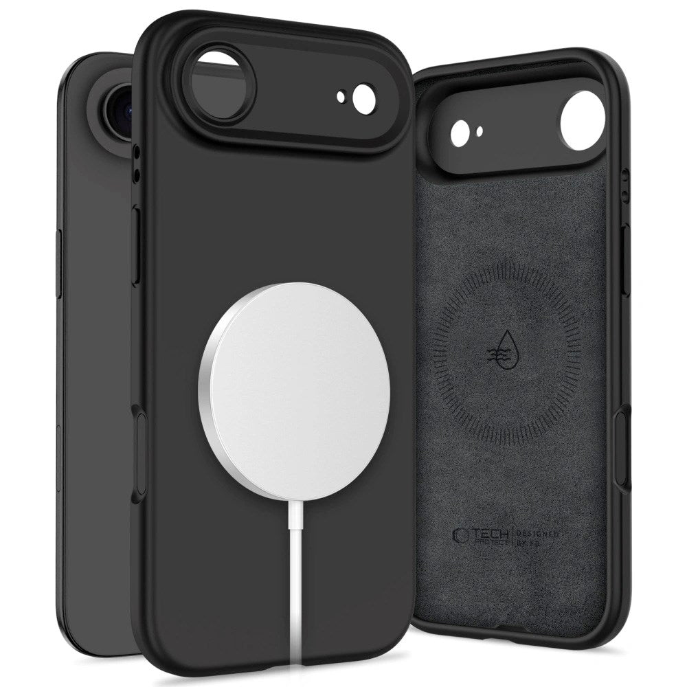 iPhone Air Tech-Protect Silicone Deksel - MagSafe Kompatibel - Svart