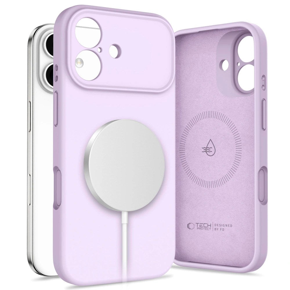 iPhone 17 Tech-Protect Silicone Deksel - MagSafe Kompatibel - Lilla