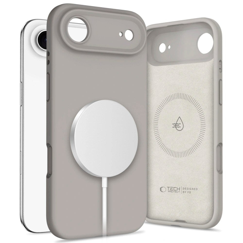 iPhone Air Tech-Protect Silicone Deksel - MagSafe Kompatibel - Grå