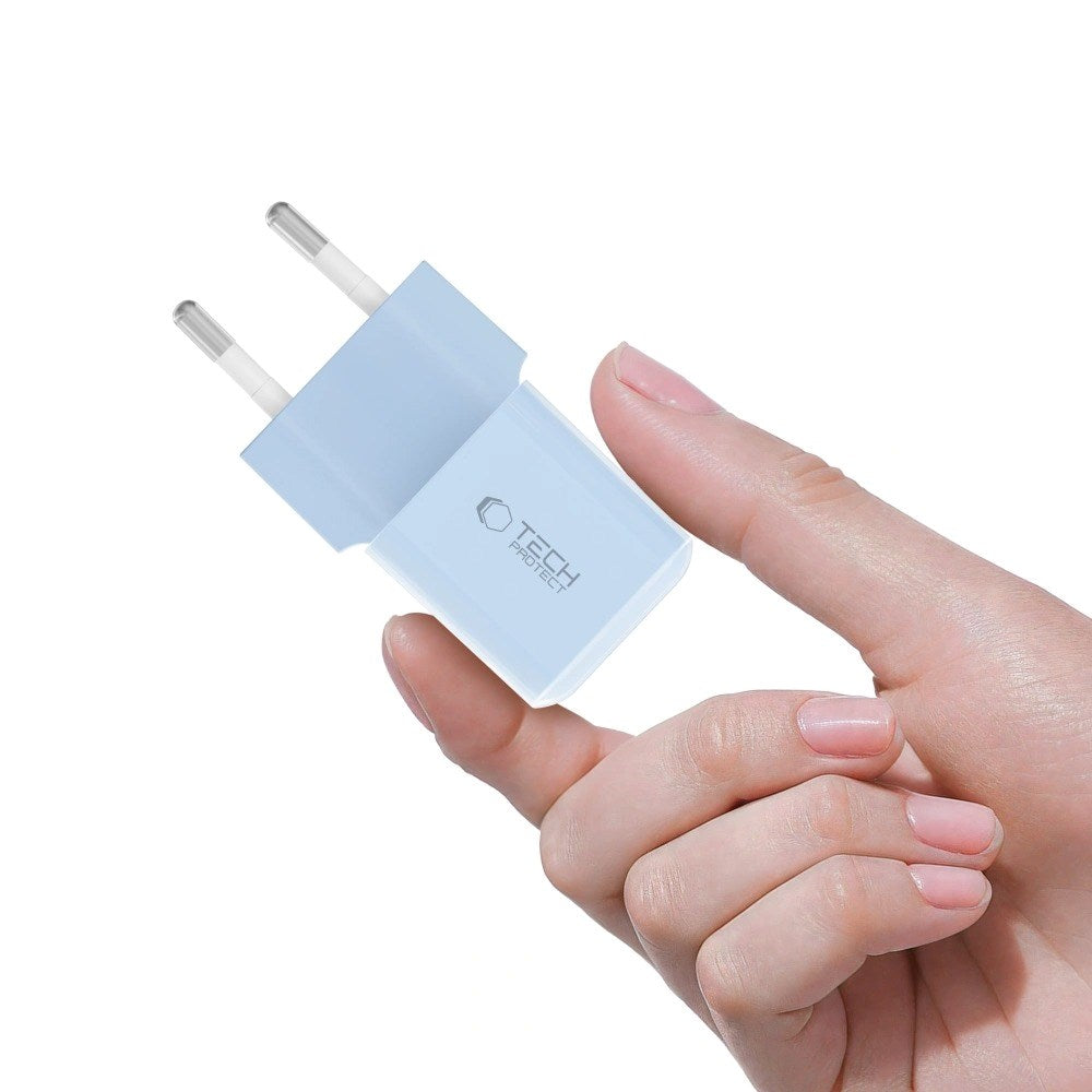 Tech-Protect NCM25 Vegglader med 25W - 1 x USB-C - Blå