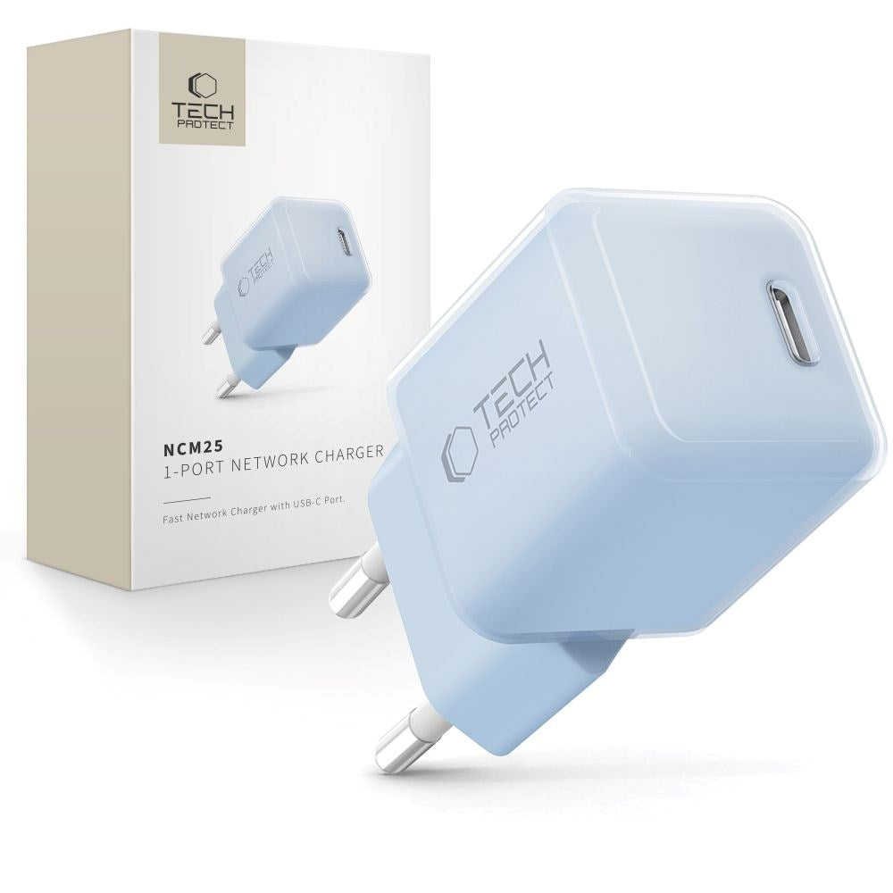 Tech-Protect NCM25 Vegglader med 25W - 1 x USB-C - Blå