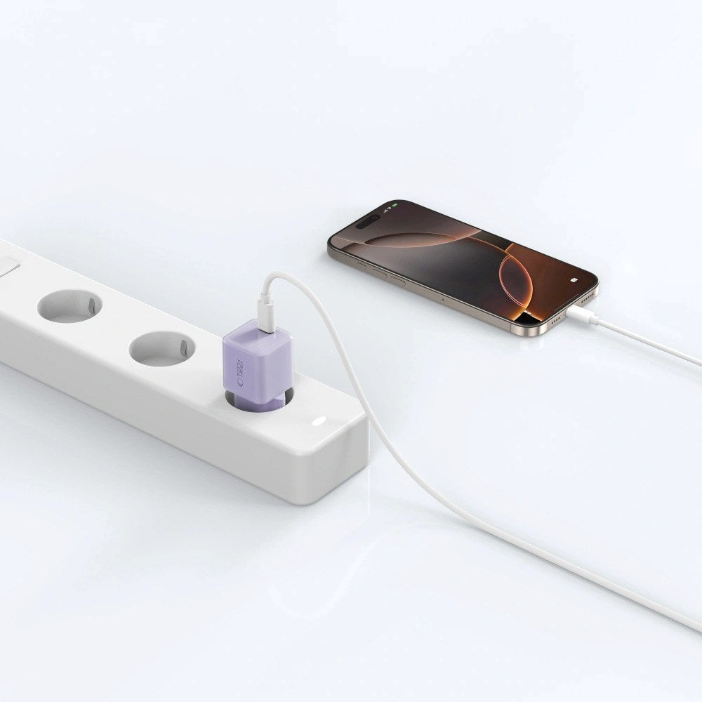 Tech-Protect NCM25 Vegglader med 25W - 1 x USB-C - Lilla
