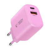 Tech-Protect NCA20 Vegglader med 20W - 1 x USB-A & 1 x USB-C - Rosa