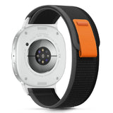 Samsung Galaxy Watch 8 / 9 / Classic (40 / 44 / 46mm) Tech-Protect Nylon Stripe Klokkereim - Svart / Oransje