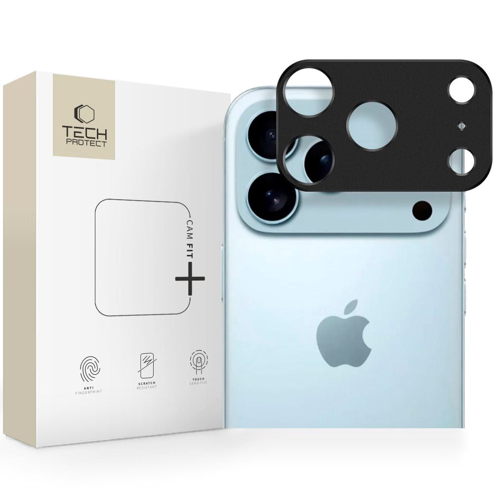 iPhone 17 Pro Max Tech-Protect CamAlloy Fit+ Kameralinsebeskyttelsesdeksel - Svart