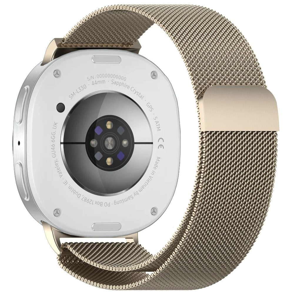 Tech-Protect Samsung Galaxy Watch 8 / 8 Classic (40 / 44 / 46mm) Milanse Rustfritt Stålrem - Starlight