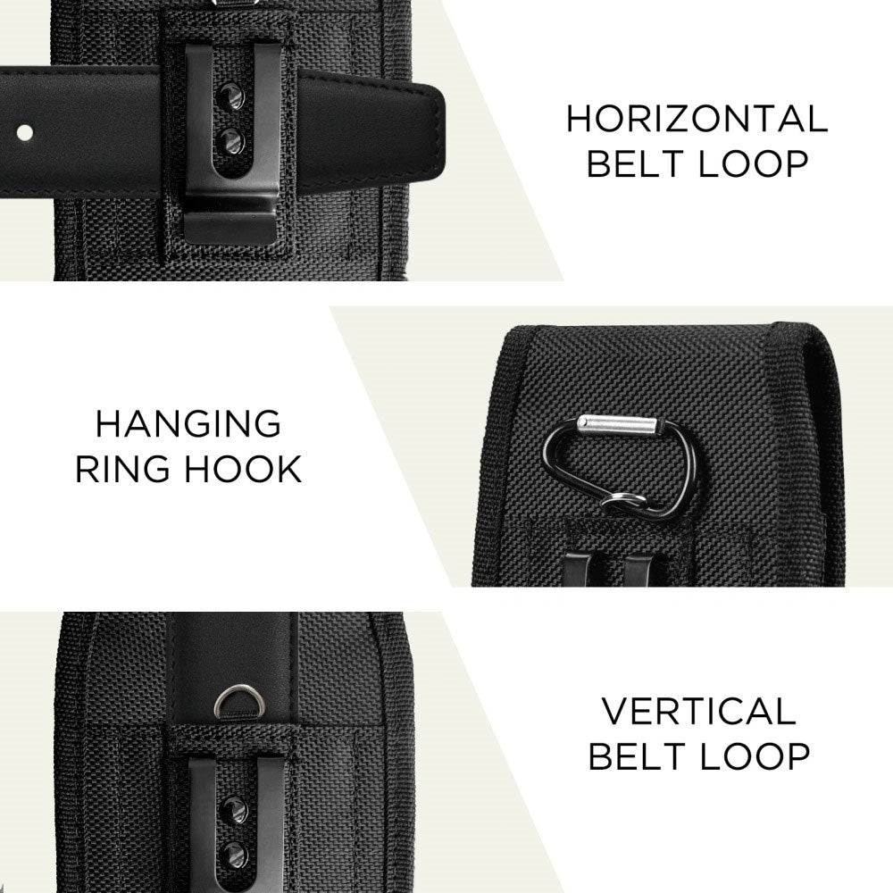 Tech-Protect Universal Nylon Mobil Etui - Mål (17.7 x 9.1 x 2.4 cm) - Svart