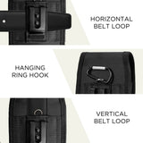 Tech-Protect Universal Nylon Mobil Etui - Mål (17.7 x 9.1 x 2.4 cm) - Svart