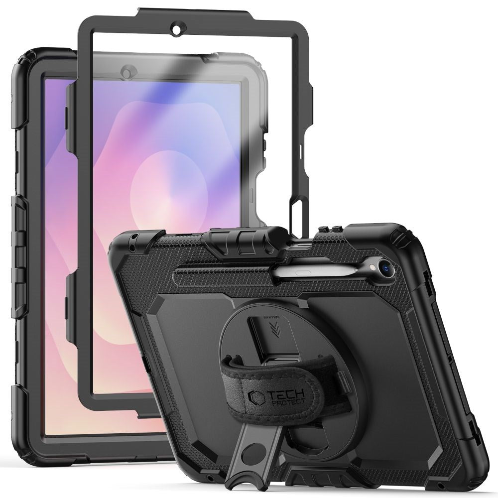 Samsung Galaxy Tab S11 Tech-Protect Solid Håndverker Deksel m. Beskyttende Film - Svart