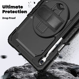 Samsung Galaxy Tab S11 Tech-Protect Solid Håndverker Deksel m. Beskyttende Film - Svart