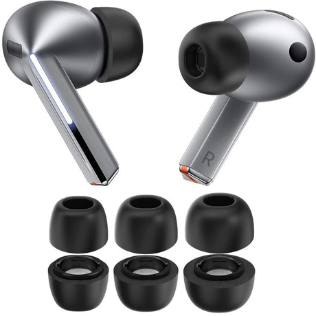 Samsung Galaxy Buds4 Pro / 3 Pro Tech-Protect Sett med Ørepropper - S / M / L - Svart