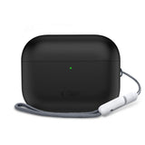 Apple AirPods Pro (3. Gen) Tech-Protect Silikondeksel med Stropp - Svart
