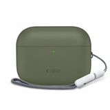 Apple AirPods Pro (3. Gen) Tech-Protect Silikondeksel med Stropp - Olivengrønn