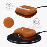 Apple AirPods Pro (3. gen.) Tech-Protect NaturalFit Kunstskinn Deksel m. Rem - Brun