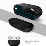 Apple AirPods Pro (3. gen.) Tech-Protect NaturalFit Kunstskinn Deksel m. Rem - Svart