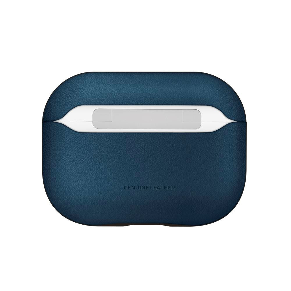 Apple AirPods Pro (3. gen.) Tech-Protect NaturalFit Kunstskinn Deksel m. Rem - Blå