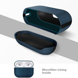 Apple AirPods Pro (3. gen.) Tech-Protect NaturalFit Kunstskinn Deksel m. Rem - Blå