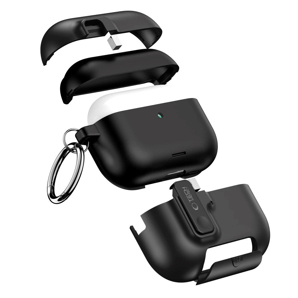 Apple AirPods Pro (3. gen.) Tech-Protect Slim Hook Deksel - Svart