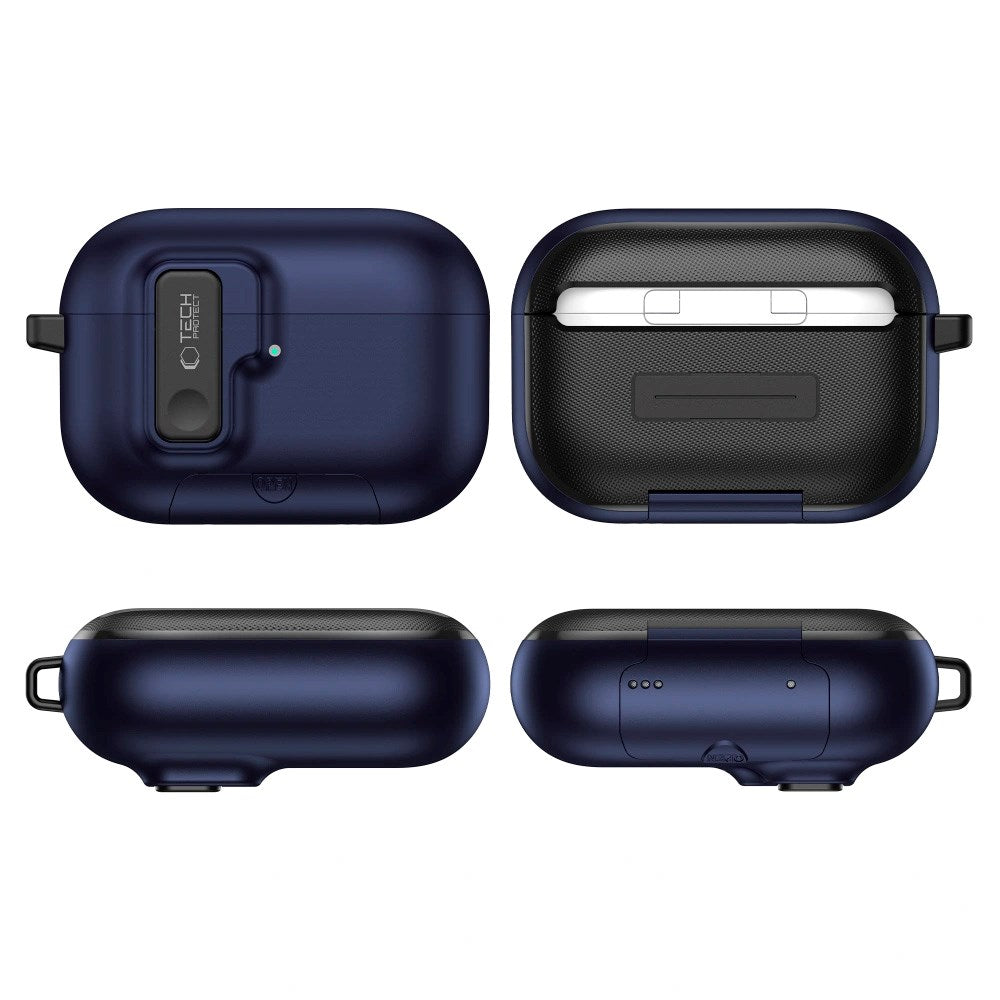 Apple AirPods Pro (3. gen.) Tech-Protect Slim Hook Deksel - Mørkblå