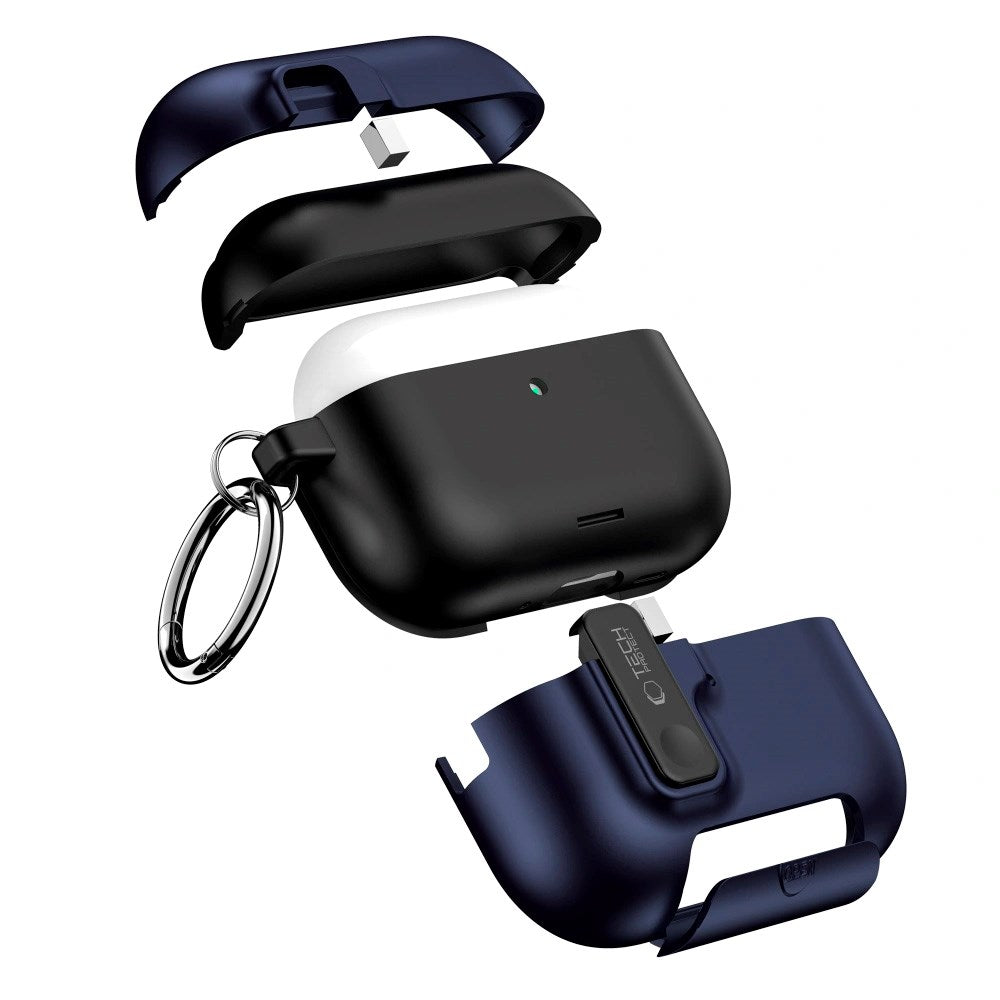 Apple AirPods Pro (3. gen.) Tech-Protect Slim Hook Deksel - Mørkblå