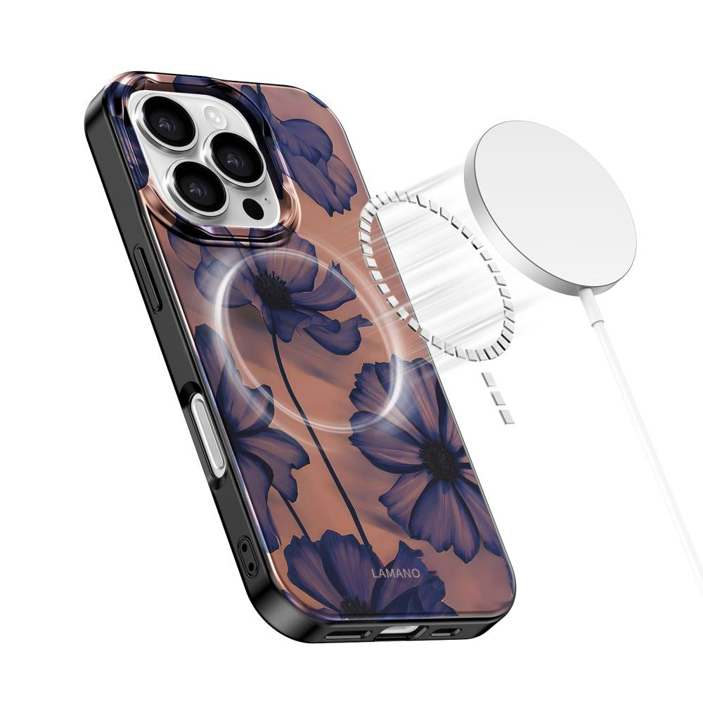 iPhone 16 Pro Max Tech-Protect Lamano Deksel - MagSafe Kompatibel - Velvet Night