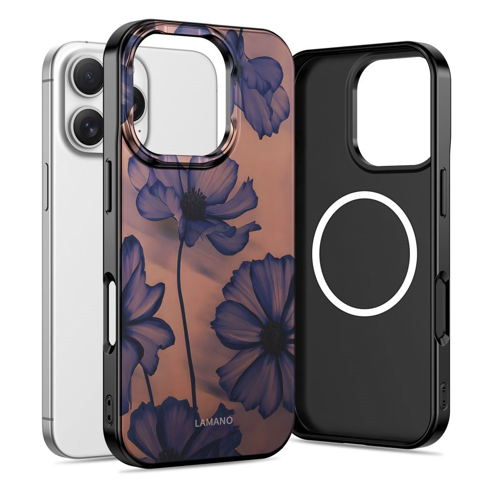 iPhone 16 Pro Max Tech-Protect Lamano Deksel - MagSafe Kompatibel - Velvet Night