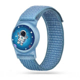 Tech-Protect Nylon - Apple AirTag 1. & 2. Gen.-stropp for Barn - Blå / Astronaut