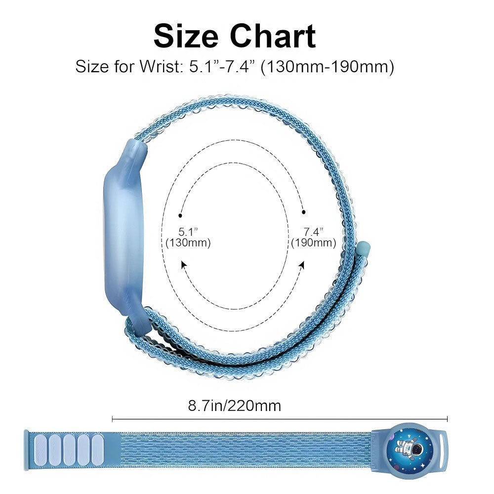 Tech-Protect Nylon - Apple AirTag 1. & 2. Gen.-stropp for Barn - Rosa / Enhjørning