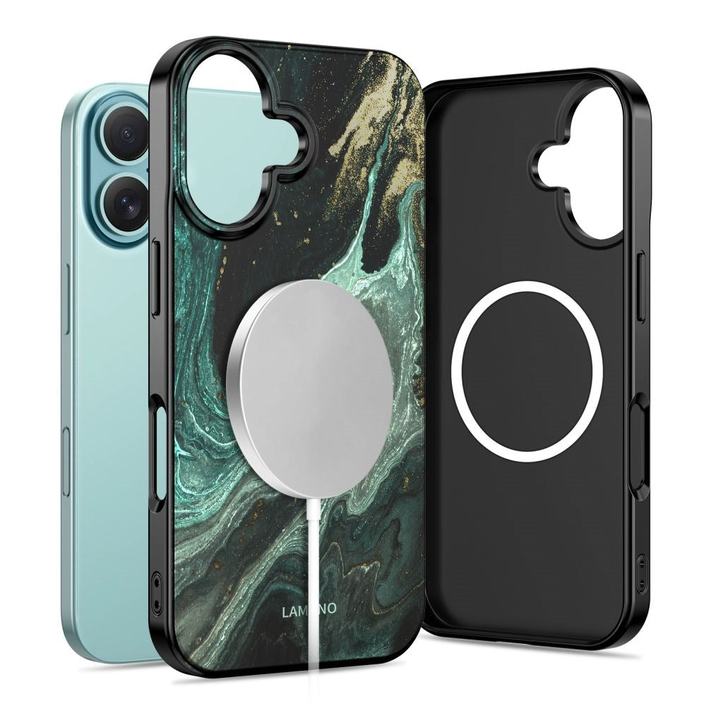 iPhone 16 Tech-Protect Lamano Deksel - MagSafe Kompatibel - Verde Aura