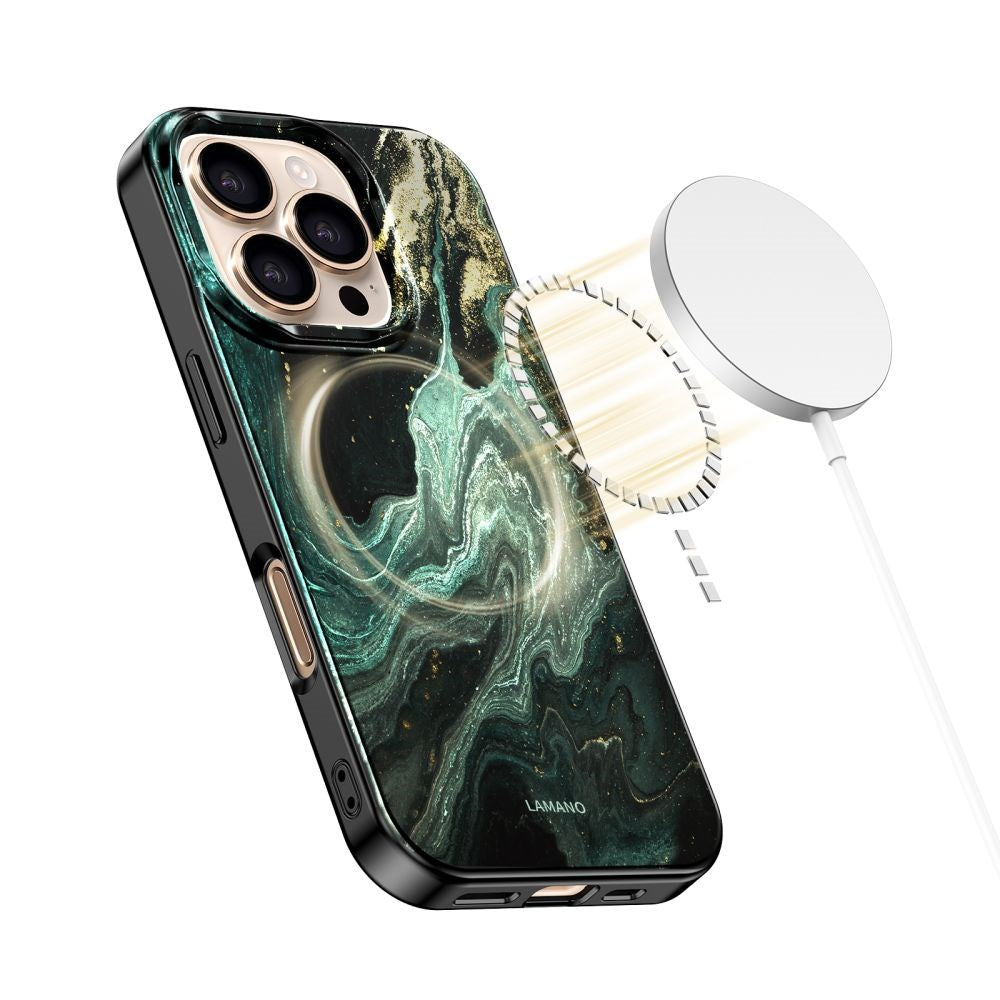 iPhone 16 Pro Max Tech-Protect Lamano Deksel - MagSafe Kompatibel - Verde Aura
