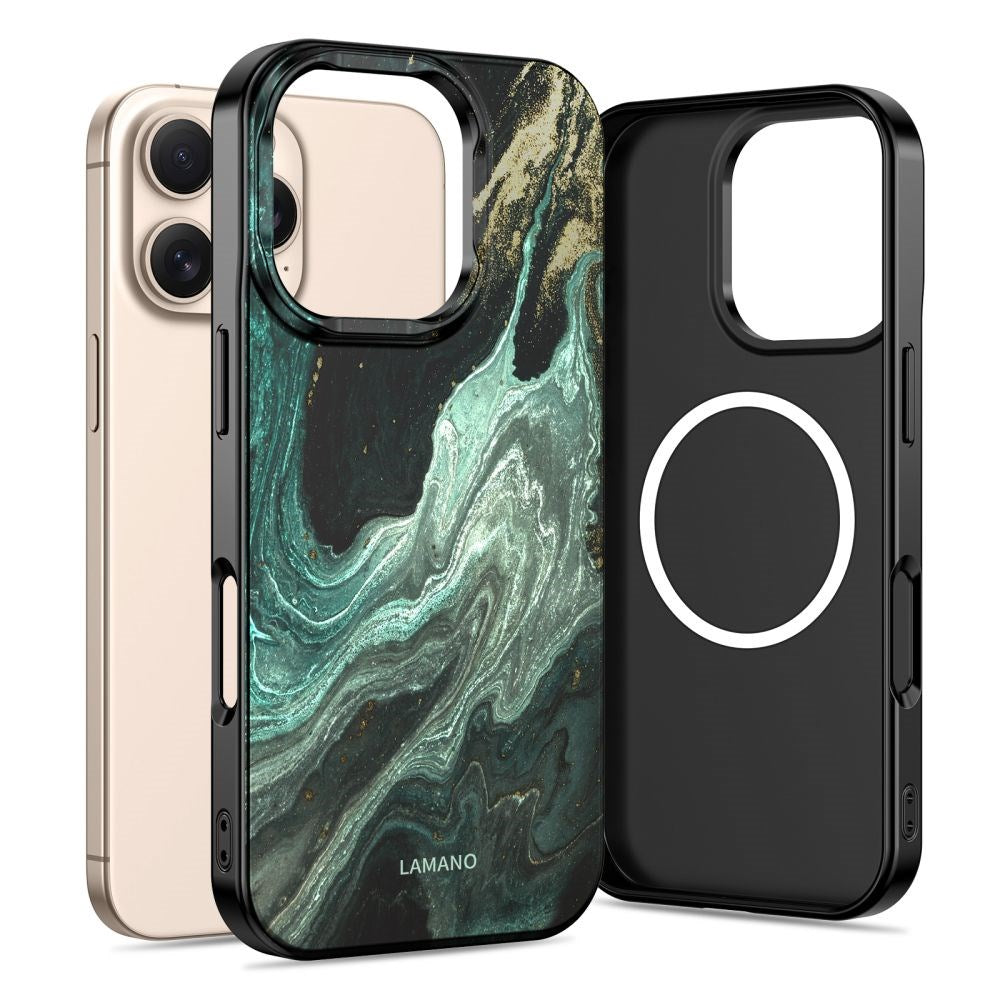 iPhone 16 Pro Max Tech-Protect Lamano Deksel - MagSafe Kompatibel - Verde Aura