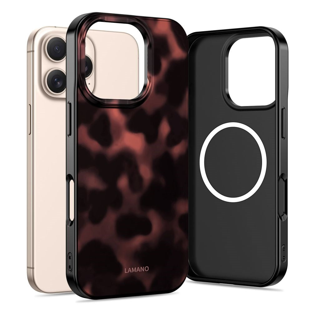 iPhone 16 Pro Max Tech-Protect Lamano Deksel - MagSafe Kompatibel - Panther
