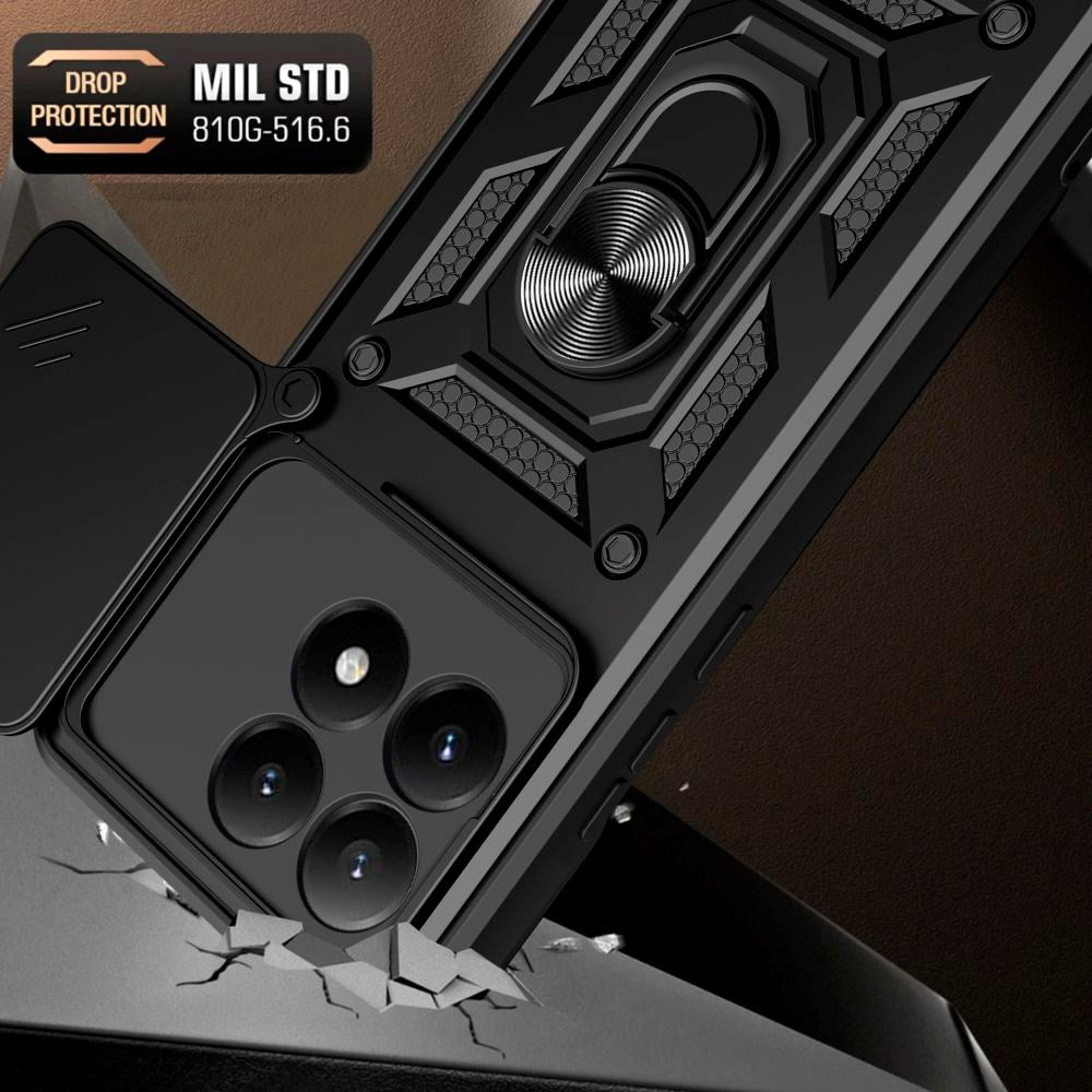 Xiaomi 15T Tech-Protect Camshield Deksel m. Magnetisk Ring & Stativfunksjon - Svart