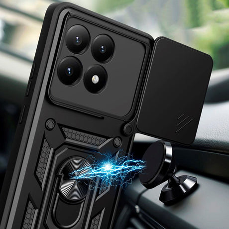 Xiaomi 15T Tech-Protect Camshield Deksel m. Magnetisk Ring & Stativfunksjon - Svart