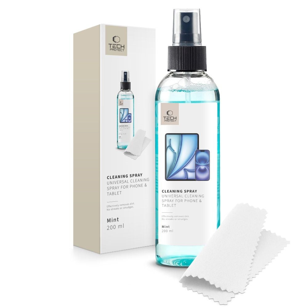 Tech-Protect Rengjøringssett m. Rengjøringsspray & Klut – Mint