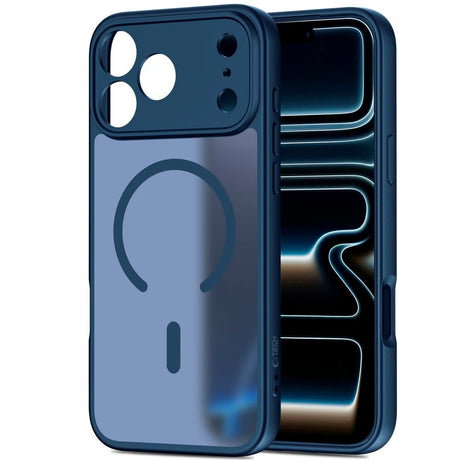 iPhone 17 Pro Tech-Protect BasicMag Hybrid Deksel - MagSafe Kompatibel - Matt Blå