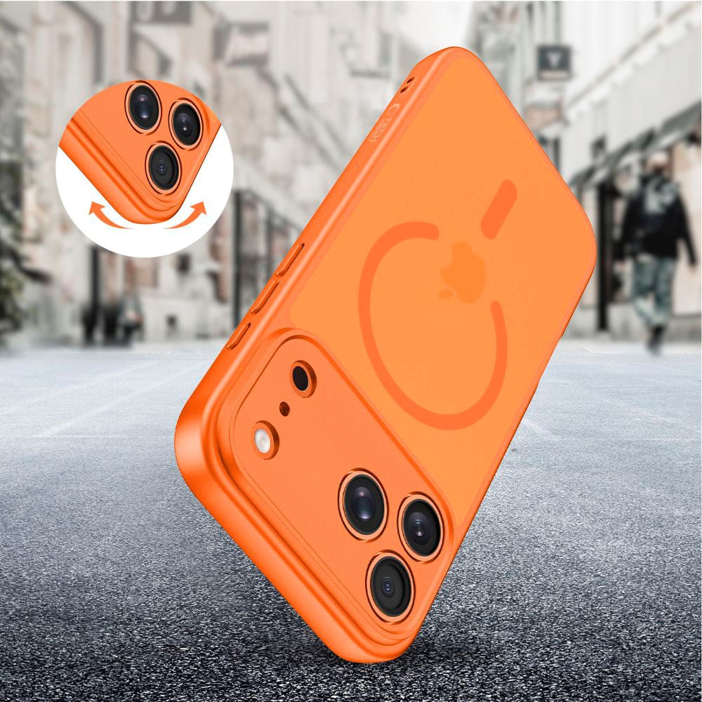 iPhone 17 Pro Tech-Protect BasicMag Hybrid Deksel - MagSafe Kompatibel - Matt Oransje