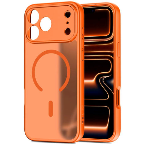 iPhone 17 Pro Tech-Protect BasicMag Hybrid Deksel - MagSafe Kompatibel - Matt Oransje