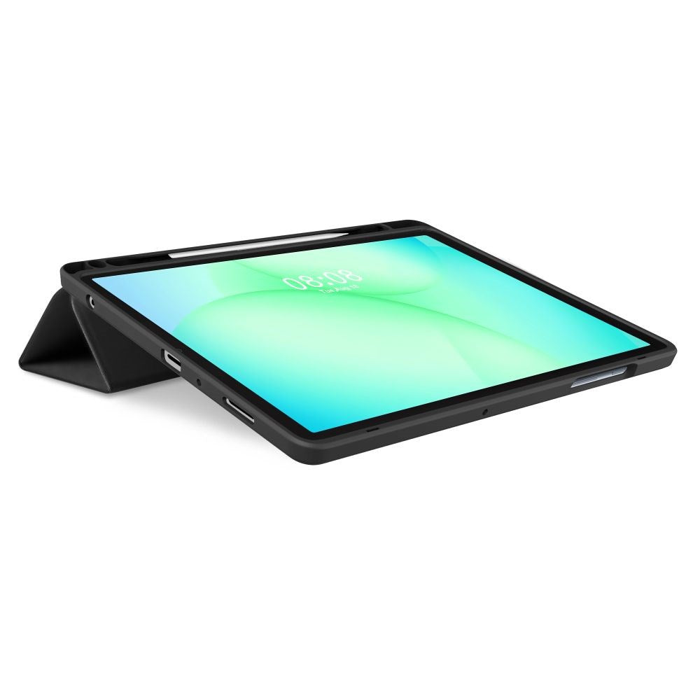 Samsung Galaxy Tab A11 / A9 Tech-Protect SC Pen Hybrid Flip Deksel m. Stylus Holder - Svart / Gjennomsiktig