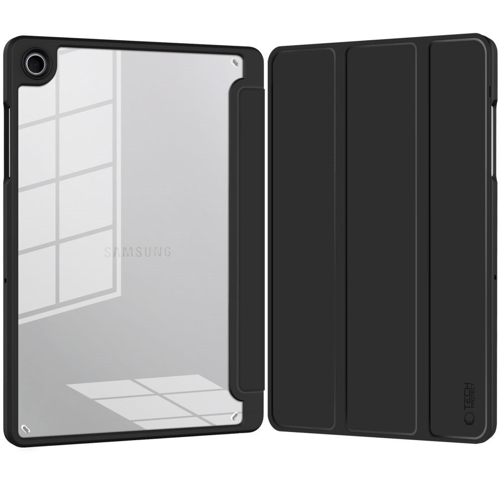 Samsung Galaxy Tab A11+ (Plus) / A9+ (Plus) Tech-Protect SC Pen Hybrid Flip Deksel m. Stylus Holder - Svart / Gjennomsiktig