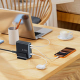 Tech-Protect 160W GaN Bordlader m. 2 x USB-A & 4 x USB-C – Svart