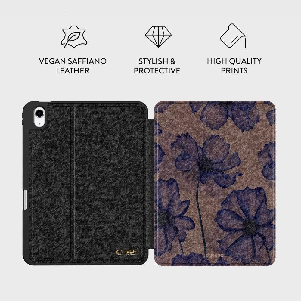 iPad 10.9" (2024 / 2022) / 11" (2025) Tech-Protect Lamano Flip Deksel - Velvet Night