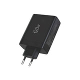 Tech-Protect 120W GaN Vegglader m. 1 x USB-A & 3 x USB-C – Svart