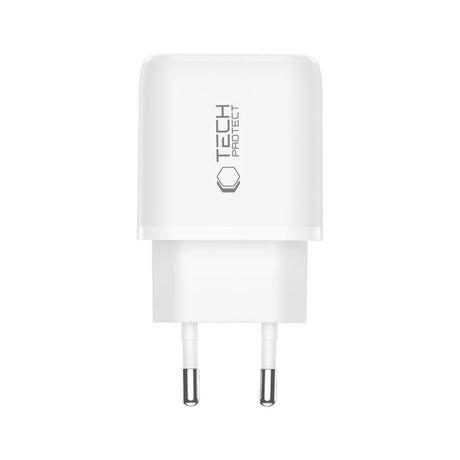 Tech-Protect 45W Vegglader m. 1 x USB-C & 1 x USB-A - Hvit