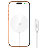 Tech-Protect 25W Qi2 Magnetisk Trådløs Lader - MagSafe Kompatibel - Hvit